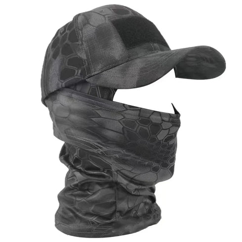 Tactical Balaclava Full Face Mask Set Men Summer Snapback Sun Hat Outdoor Hunting Camouflage Balaclava